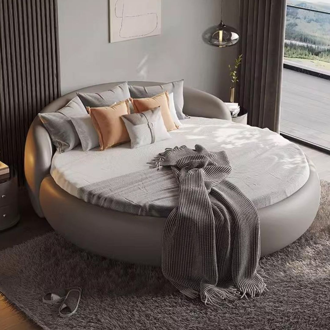 Modern og elegant rund seng