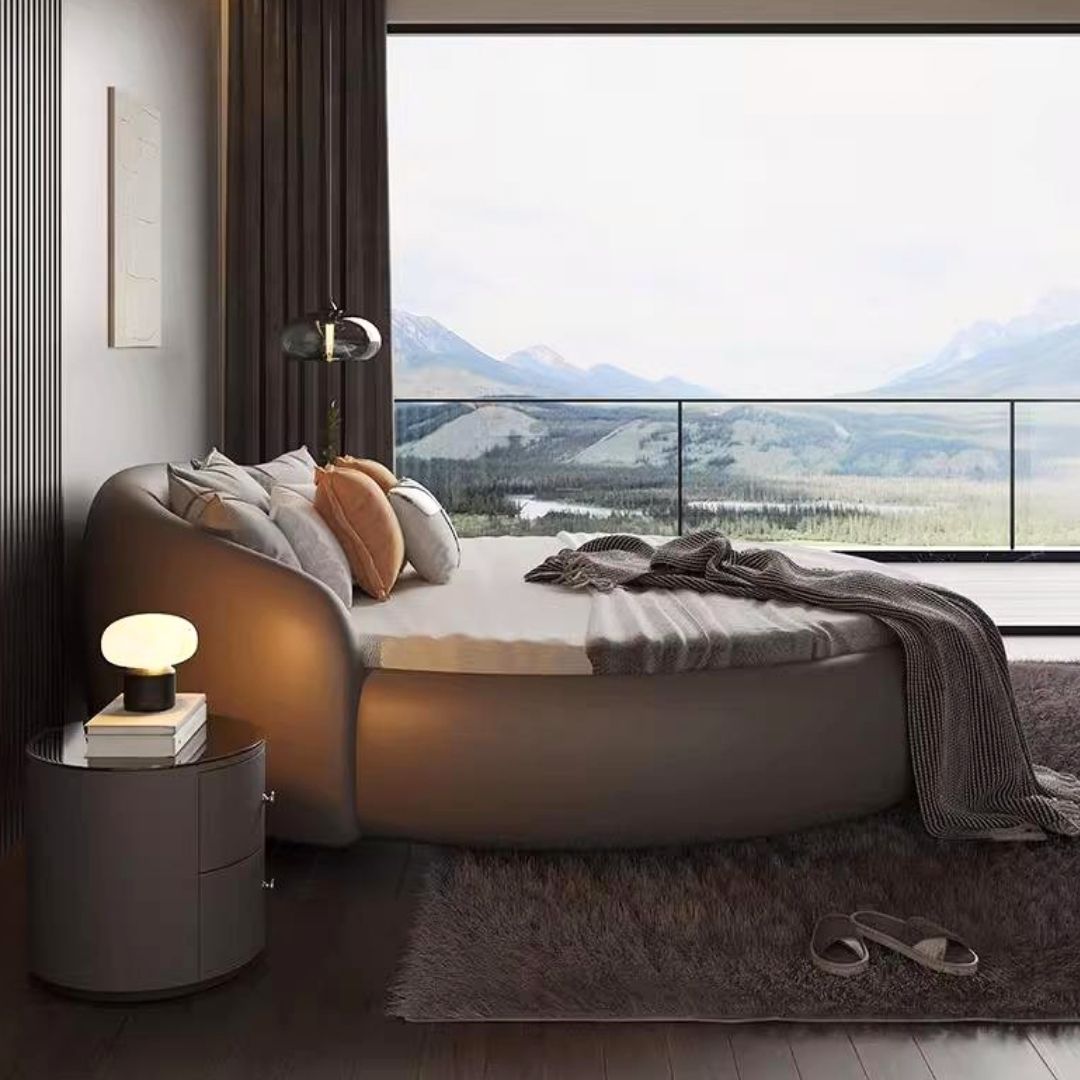 Modern og elegant rund seng