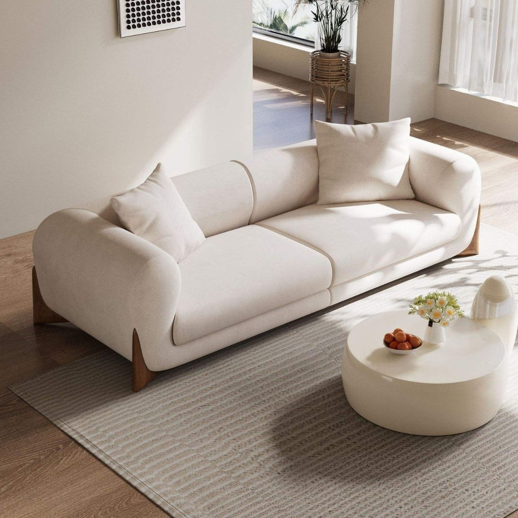 Moderne loungesofa med tredetaljer