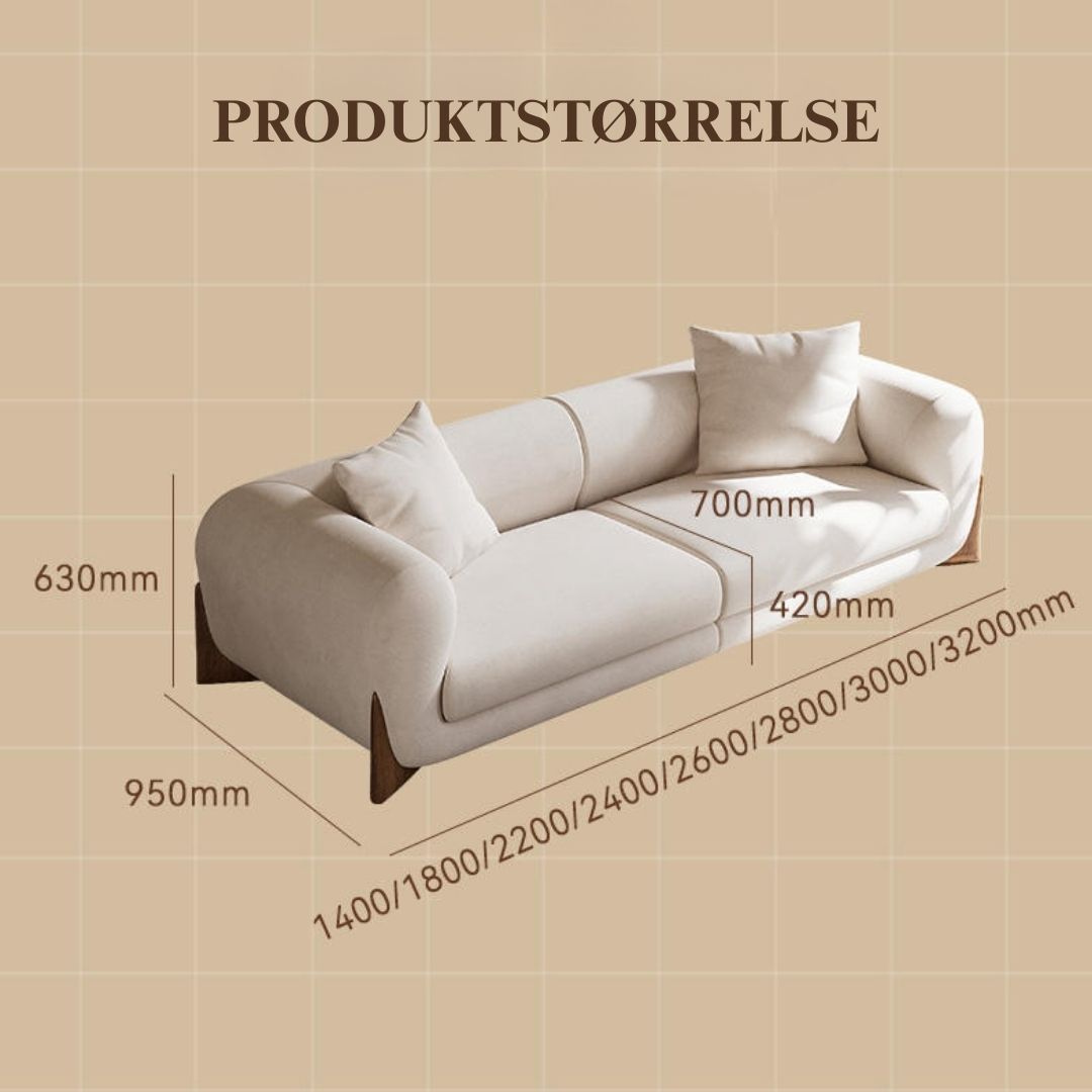 Moderne loungesofa med tredetaljer