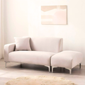 Stilren modulsofa med flyttbar pall